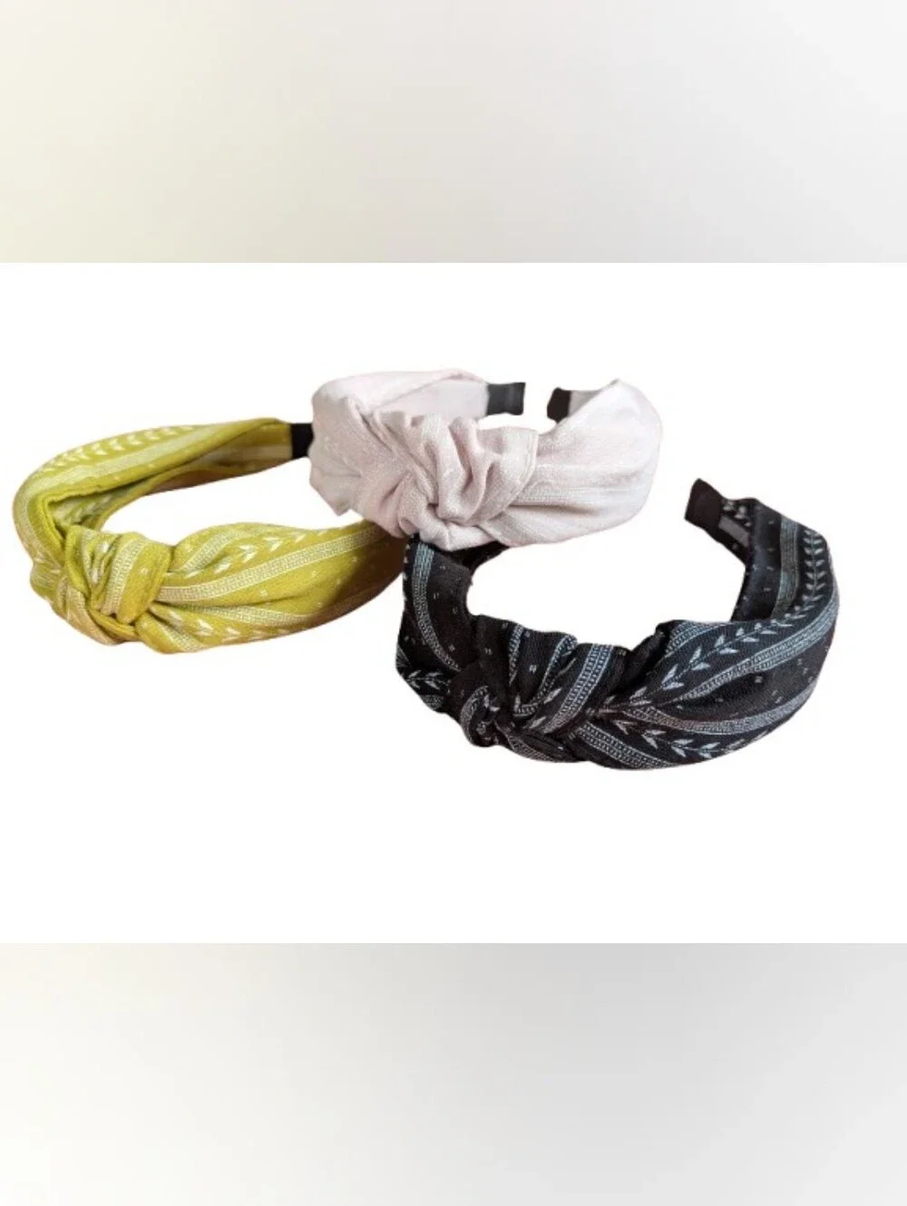 Women's Knotted Fabric Headband - Pink, Black, Olive